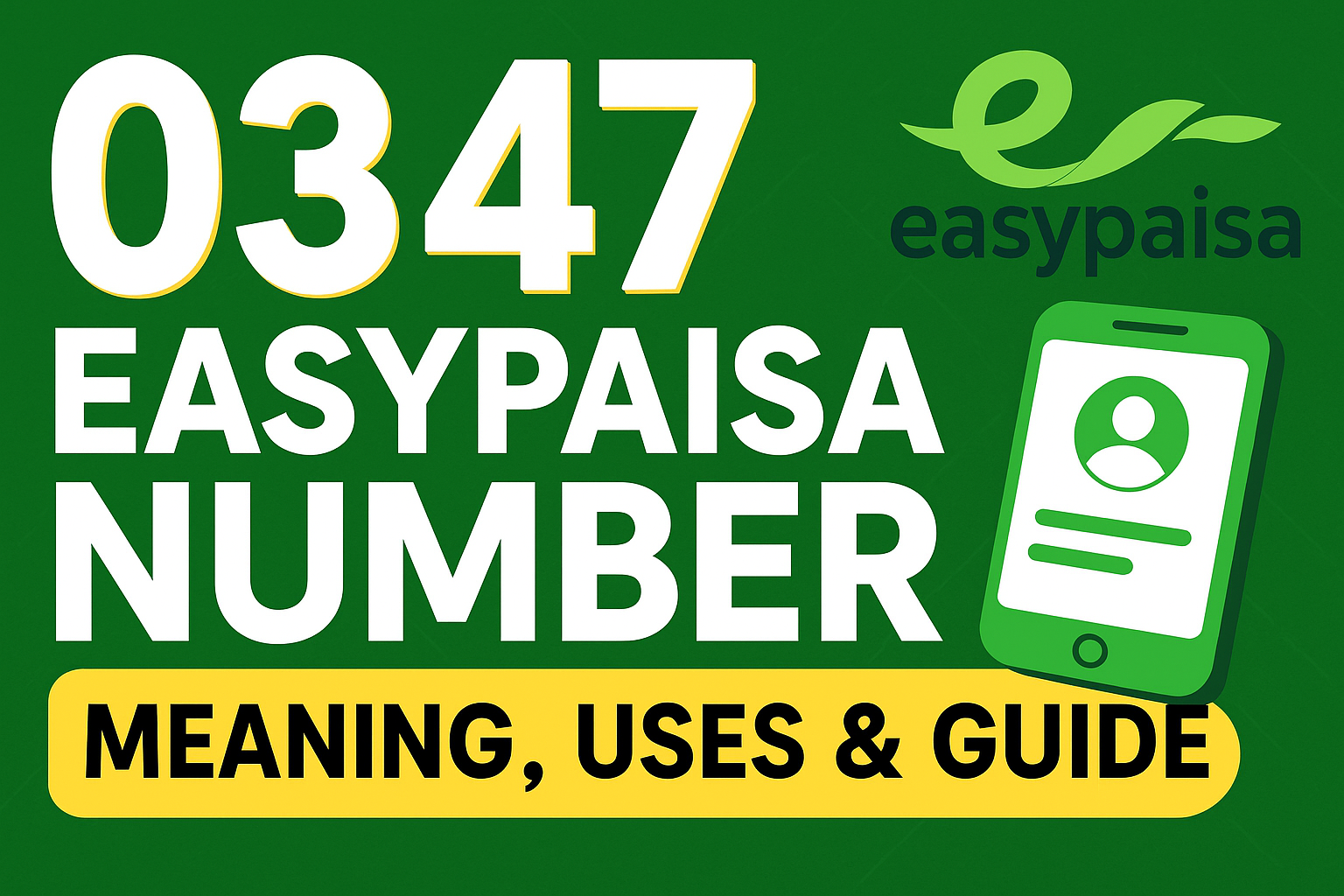 0347 Easypaisa Number